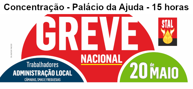 Greve dos trabalhadores da Administração Local no dia 20 de Maio