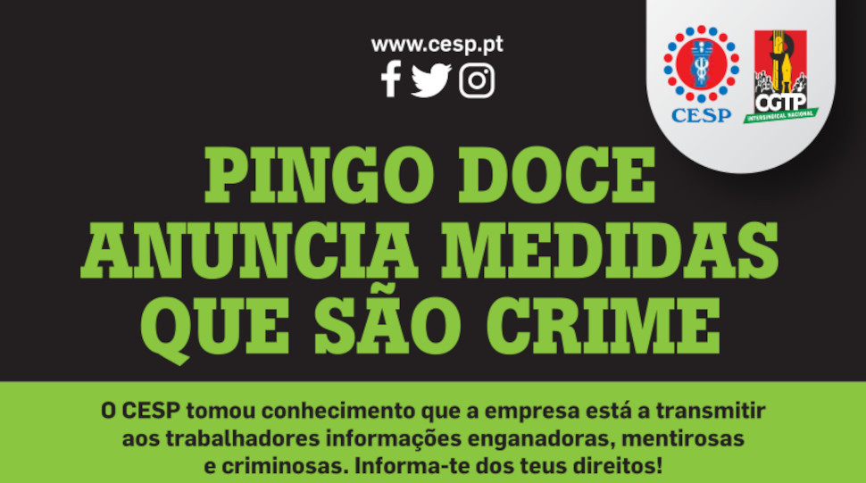 Pingo Doce anuncia medidas que são crime