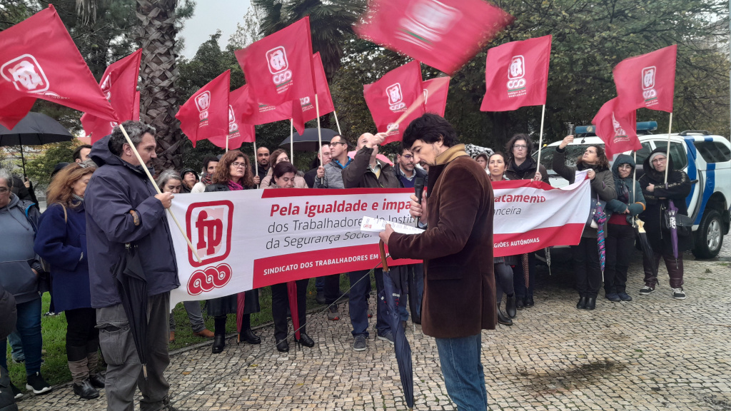 os trabalhadores do IGFSS voltaram à rua