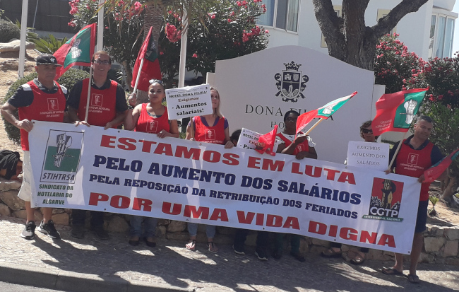 Trabalhadores do Hotel Dona Filipa em greve